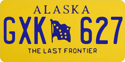 AK license plate GXK627