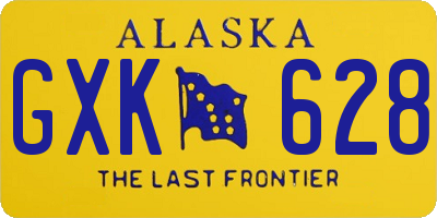 AK license plate GXK628