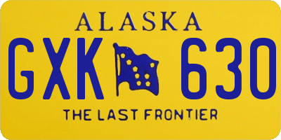 AK license plate GXK630