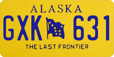 AK license plate GXK631