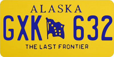 AK license plate GXK632