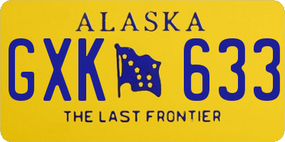 AK license plate GXK633