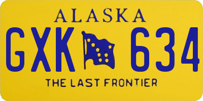 AK license plate GXK634