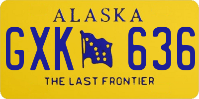 AK license plate GXK636