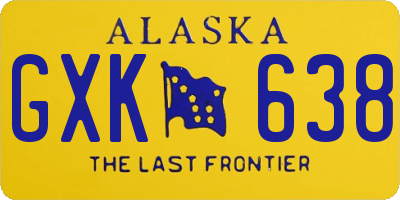 AK license plate GXK638