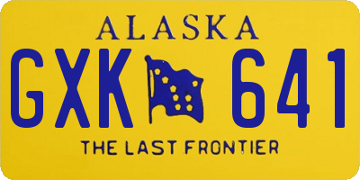 AK license plate GXK641