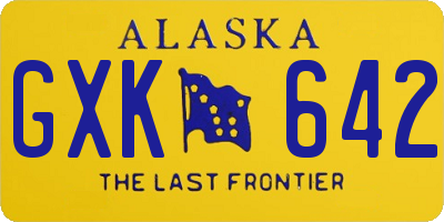 AK license plate GXK642