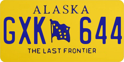 AK license plate GXK644