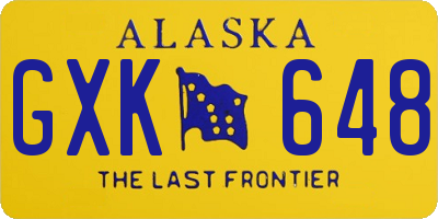 AK license plate GXK648