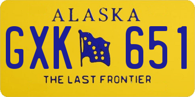 AK license plate GXK651