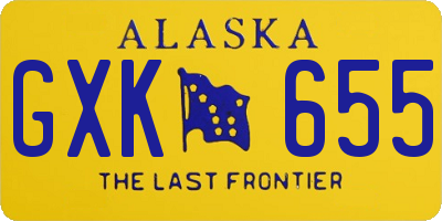 AK license plate GXK655