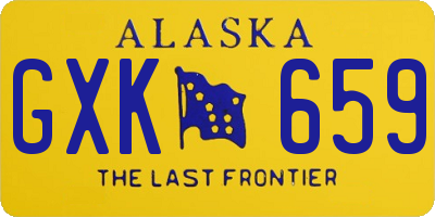 AK license plate GXK659