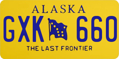 AK license plate GXK660