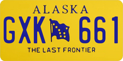 AK license plate GXK661