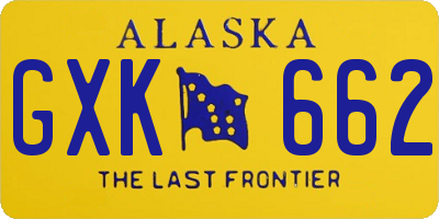 AK license plate GXK662