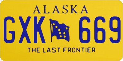 AK license plate GXK669