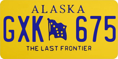 AK license plate GXK675