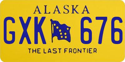 AK license plate GXK676