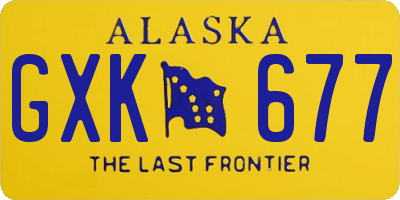 AK license plate GXK677