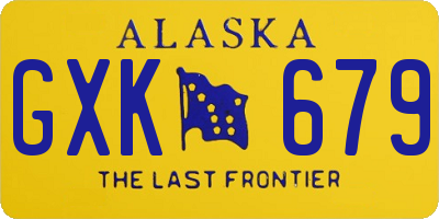 AK license plate GXK679