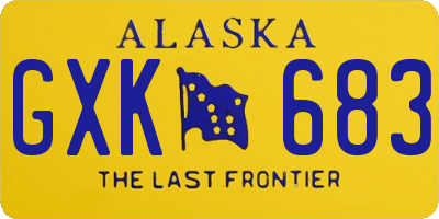 AK license plate GXK683