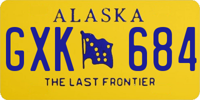 AK license plate GXK684