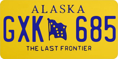 AK license plate GXK685