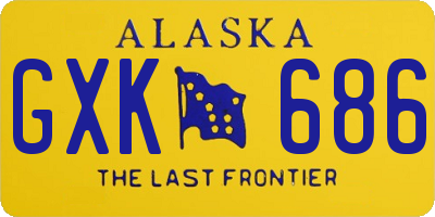 AK license plate GXK686