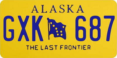 AK license plate GXK687