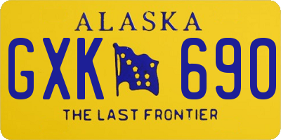 AK license plate GXK690