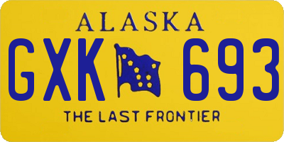 AK license plate GXK693