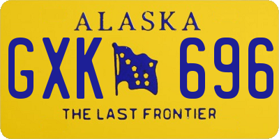 AK license plate GXK696