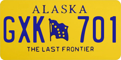 AK license plate GXK701