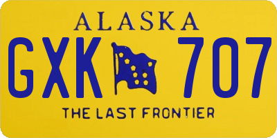 AK license plate GXK707