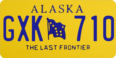 AK license plate GXK710