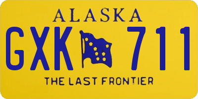 AK license plate GXK711