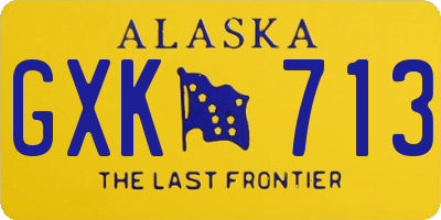 AK license plate GXK713