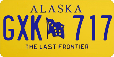 AK license plate GXK717