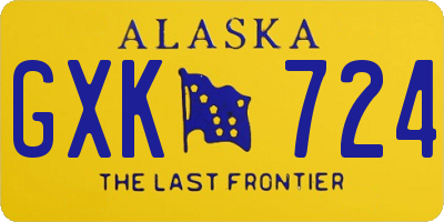 AK license plate GXK724