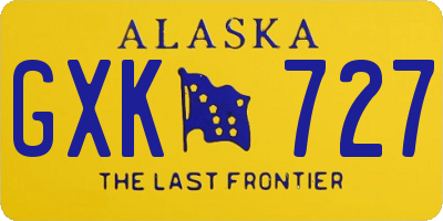 AK license plate GXK727