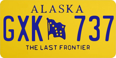 AK license plate GXK737