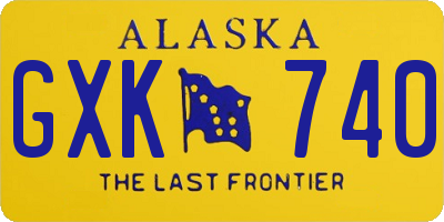 AK license plate GXK740