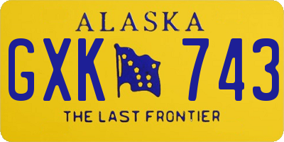 AK license plate GXK743