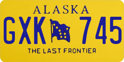 AK license plate GXK745