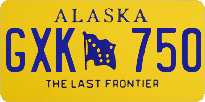 AK license plate GXK750