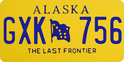 AK license plate GXK756