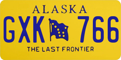 AK license plate GXK766