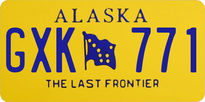 AK license plate GXK771