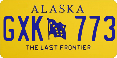 AK license plate GXK773