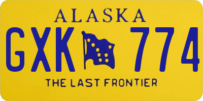 AK license plate GXK774